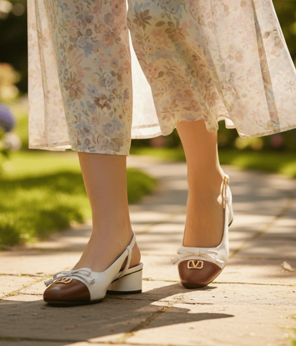 Vlogo Katie Bow Slingback Sandals