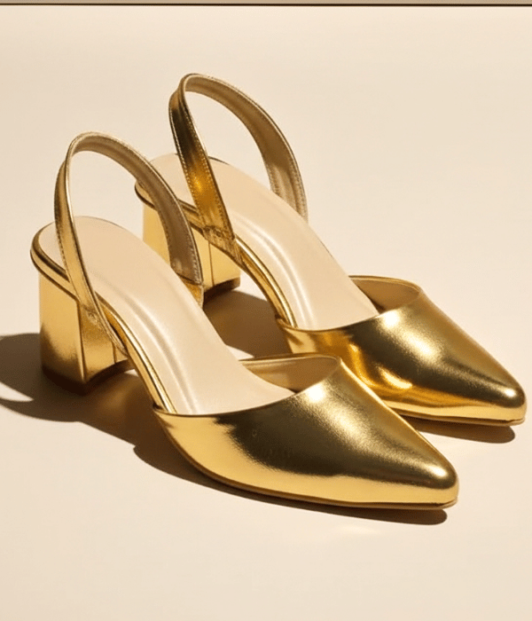 Mary Pointed Toe Pumps with Block Heels