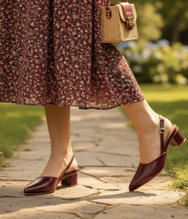 Katrina Low Heel Back Strap Sandals